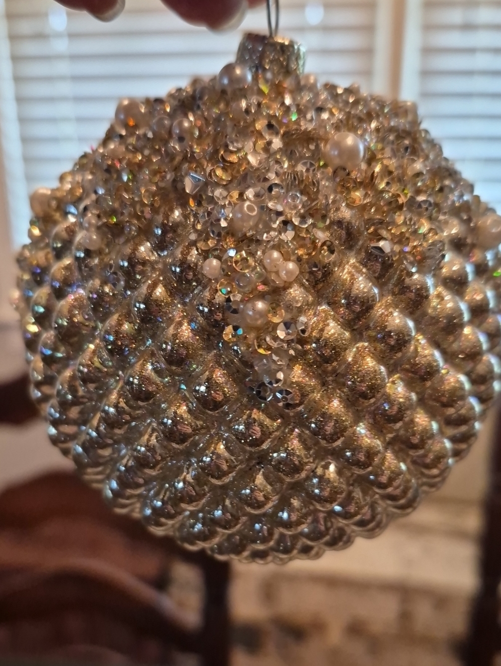 Mark Roberts Beaded and Pearl Holiday Ornament
